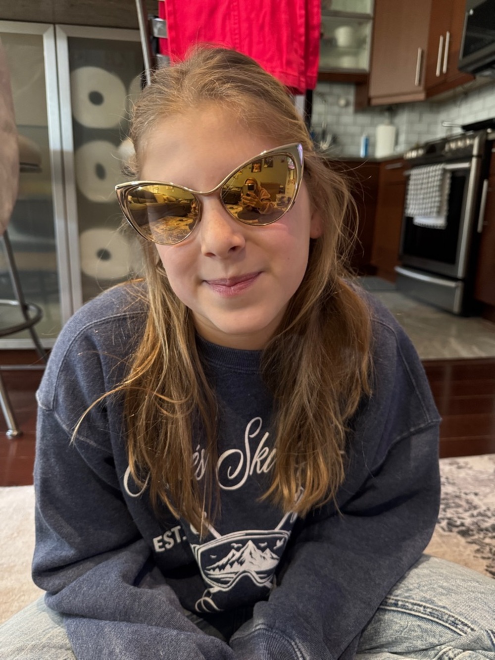 Tom Ford Nastasya Cat-Eye Sunglasses with Gold Mirrored Lenses.  Never worn